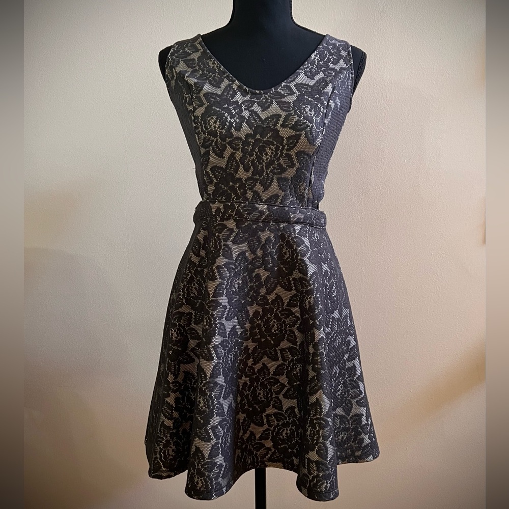 Abercrombie & Fitch Black Floral Lace Mini Dress